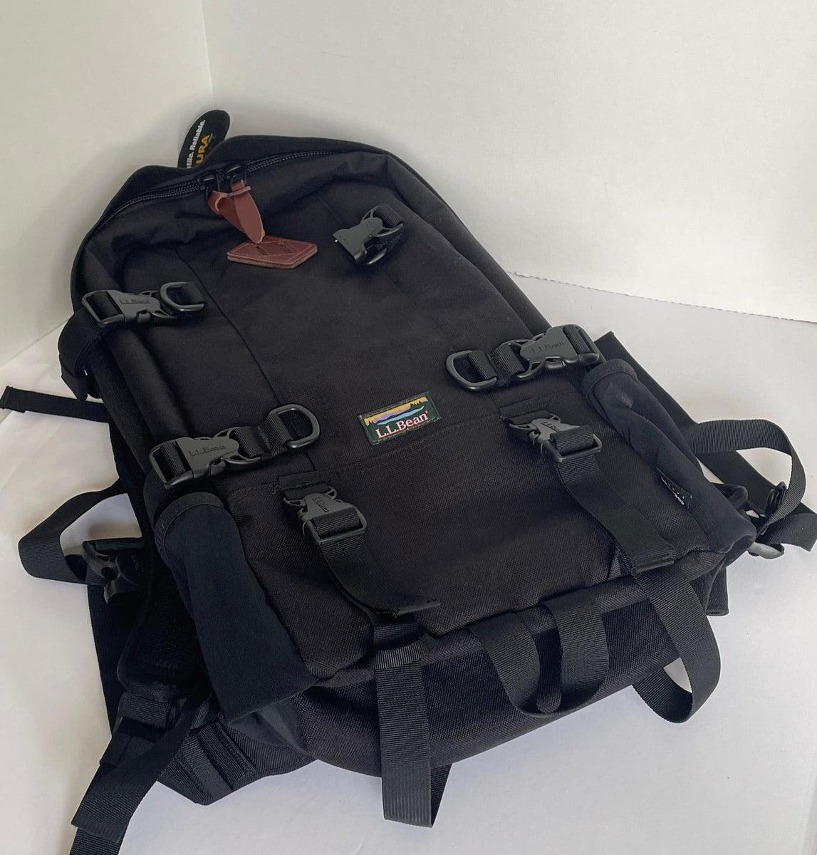 LL Bean Bigelow Cordura Backpack Black Nylon Day Hiking  display picture 1
