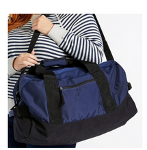 Load image into Gallery viewer, LL Bean Adventure Duffle Medium Blue Nylon Water Resistant Tote Bag Carry On