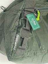 Load image into Gallery viewer, LL Bean Stowaway II Duffle Bag Small Ultra Packable Green Nylon Shoulder Tote