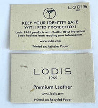 Load image into Gallery viewer, Lodis Wallet Womens Black Bifold RFID Lydia Leather Slim Billfold Snap