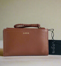 Load image into Gallery viewer, Lodis Wallet Womens Brown Small RFID Leather Bifold Snap Isabella ID Coin Zip