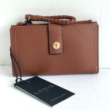 Load image into Gallery viewer, Lodis Wallet Womens Brown Small RFID Leather Bifold Snap Isabella ID Coin Zip