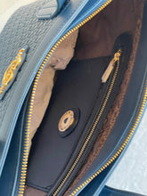 Load image into Gallery viewer, Love Moschino Valentina Small Tote Little Hearts Blue Faux Leather Shopper Bag