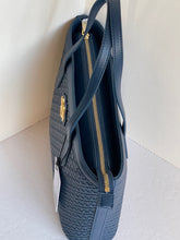 Load image into Gallery viewer, Love Moschino Valentina Small Tote Little Hearts Blue Faux Leather Shopper Bag