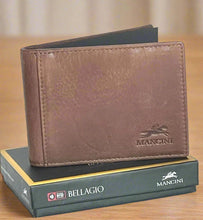 Load image into Gallery viewer, Mancini Wallet Money Clip Mens Brown Leather Bifold RFID ID Card Case Slim
