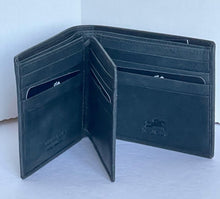 Load image into Gallery viewer, Mancini Wallet RFID Mens Large Gray Leather Double Billfold Bifold Center Wing ID