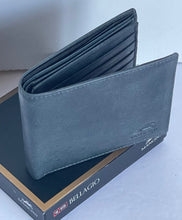 Load image into Gallery viewer, Mancini Wallet RFID Mens Large Gray Leather Double Billfold Bifold Center Wing ID