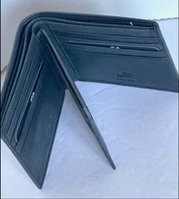 Load image into Gallery viewer, Mancini Wallet RFID Mens Large Gray Leather Double Billfold Bifold Center Wing ID
