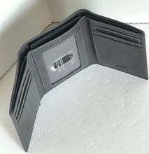 Load image into Gallery viewer, Mancini Wallet Trifold Mens Gray RFID ID Window Leather Gray Billfold Small Boxed