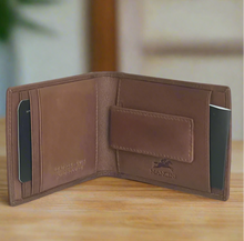 Load image into Gallery viewer, Mancini Money Clip Wallet RFID Mens Brown Leather Bifold ID Card Case Italian