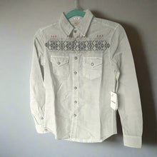 Load image into Gallery viewer, Mother Shirt Womens Extra Small Off White All My Ex's Western Embroidered Cotton