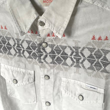 Load image into Gallery viewer, Mother Shirt Womens Extra Small Off White All My Ex's Western Embroidered Cotton