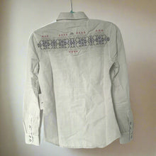 Load image into Gallery viewer, Mother Shirt Womens Extra Small Off White All My Ex's Western Embroidered Cotton