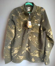 Load image into Gallery viewer, North Face Sweater Mens Large Quarter Zip Pullover Fleece Green Camo Funnel Neck