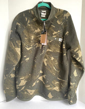 Load image into Gallery viewer, North Face Sweater Mens Large Quarter Zip Pullover Fleece Green Camo Funnel Neck
