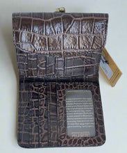 Load image into Gallery viewer, Patricia Nash Wallet Womens RFID Bifold ID Reiti Croc Embossed Brown Leather