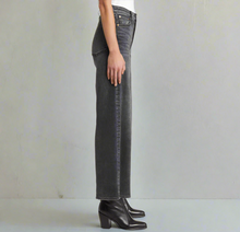 Load image into Gallery viewer, Rag Bone Sofie Crop Wide Leg Jeans Womens 27 Black High Rise Stretch