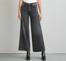 Load image into Gallery viewer, Rag Bone Sofie Crop Wide Leg Jeans Womens 27 Black High Rise Stretch