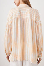 Load image into Gallery viewer, Rails Clio Clementine Stripe Shirt Womens Medium Linen Blend Oversized Button Up