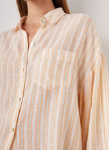 Load image into Gallery viewer, Rails Clio Clementine Stripe Shirt Womens Medium Linen Blend Oversized Button Up