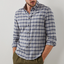 Load image into Gallery viewer, Rails Reid Plaid Shirt Mens Medium Blue Button Down Faded Navy Melange