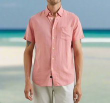 Load image into Gallery viewer, Rails Paros Linen Blend Shirt Mens XL Short Sleeve Pink Button-Up Lightweight