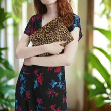 Load image into Gallery viewer, Rebecca Minkoff Clutch Womens Leo Brown Leopard Leather Slim Envelope Zipper Trim