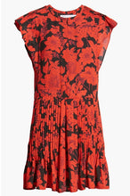Load image into Gallery viewer, Rebecca Minkoff Mini Dress Womens Large Red Flutter Sleeve Pleated Ruffles