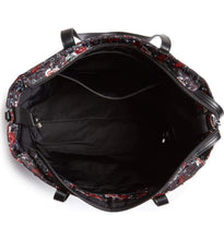 Load image into Gallery viewer, Rebecca Minkoff Large Nylon Tote Baby Diaper Bag; with Changing Pad in Black Floral Print