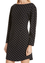 Load image into Gallery viewer, Rebecca Taylor Dress Womens Small Black Shift Long Sleeve Cotton Polka Dot Mini