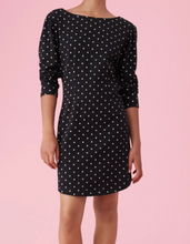 Load image into Gallery viewer, Rebecca Taylor Dress Womens Small Black Shift Long Sleeve Cotton Polka Dot Mini