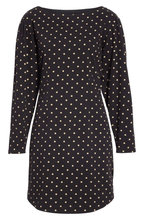 Load image into Gallery viewer, Rebecca Taylor Dress Womens Small Black Shift Long Sleeve Cotton Polka Dot Mini