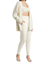Load image into Gallery viewer, Ronny Kobo Sweater Womens Off White Cardigan Wool Cashmere Oversized Cable Knit