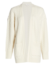 Load image into Gallery viewer, Ronny Kobo Sweater Womens Off White Cardigan Wool Cashmere Oversized Cable Knit