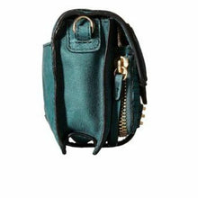 Load image into Gallery viewer, She Lo Crossbody Womens Small Green Leather Moto Camera Bag Shoulder