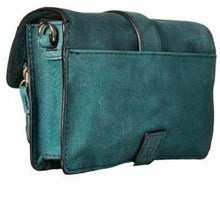 Load image into Gallery viewer, She Lo Crossbody Womens Small Green Leather Moto Camera Bag Shoulder
