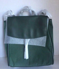 Load image into Gallery viewer, Skagen Backpack Womens Large Green Nylon Leather Drawstring Medium Ebba