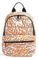 Load image into Gallery viewer, Ted Baker Backpack Laptop Large Yellow Leopard Puffer Nylon plus Mini Pouch