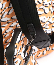 Load image into Gallery viewer, Ted Baker Backpack Laptop Large Yellow Leopard Puffer Nylon plus Mini Pouch