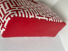 Load image into Gallery viewer, Ted Baker T Logo Large Tote White Red Shopper Detachable Pouch Glossy Vegan