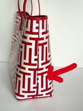 Load image into Gallery viewer, Ted Baker Large Tote T Logo Red Coated Shopper w Detachable Pouch Glossy