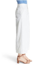 Load image into Gallery viewer, Tory Burch Pants Womens 27 White Wide Leg Crop Jacquard Cotton Culotte