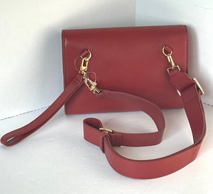 Want Les Essentiels Belt Bag Womens Red Leather Corzo Clutch Wristlet