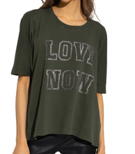 Load image into Gallery viewer, Zadig Voltaire Portland Sweatshirt Top Womens Small Love Now Short Sleeve Green
