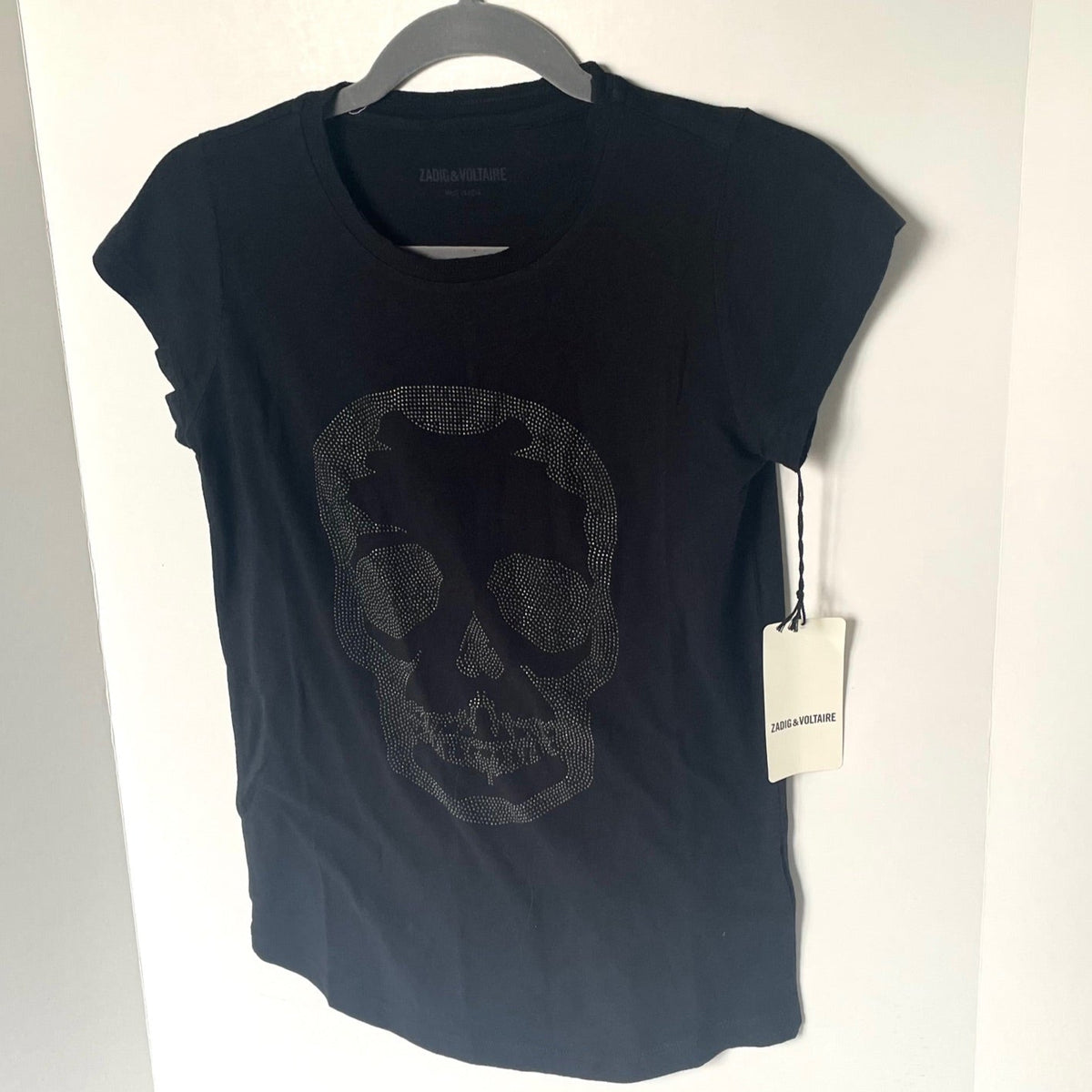 ZADIG&VOLTAIRE skull studs skinny pants Zadig & Voltaire Eva Gris