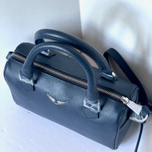 Load image into Gallery viewer, Zadig Voltaire XS Sunny Wings Small Leather Crossbody Bag Blue Top Zip Bowling