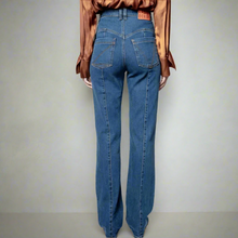 Load image into Gallery viewer, Zadig Voltaire Eyes Jeans Straight Leg Womens High Waist Exposed Button