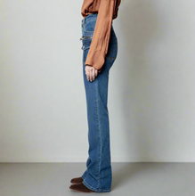 Load image into Gallery viewer, Zadig Voltaire Eyes Jeans Straight Leg Womens High Waist Exposed Button