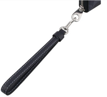 Load image into Gallery viewer, Coach Long Zip Phone Wallet C4452 Blue Canvas Leather Wristlet Silver HW