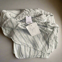 Load image into Gallery viewer, Joie Jumpsuit Womens Small Strapless Wide Leg Crop linen Striped Off White Brogan